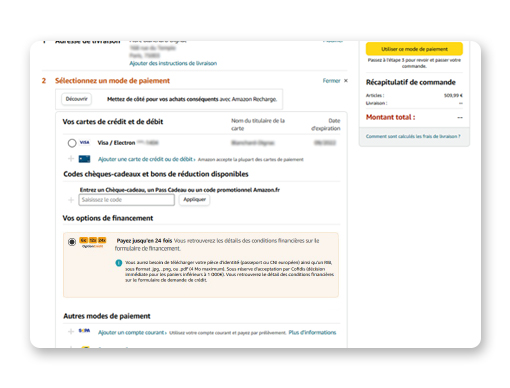 Comment payer en plusieurs fois sur  en 2024