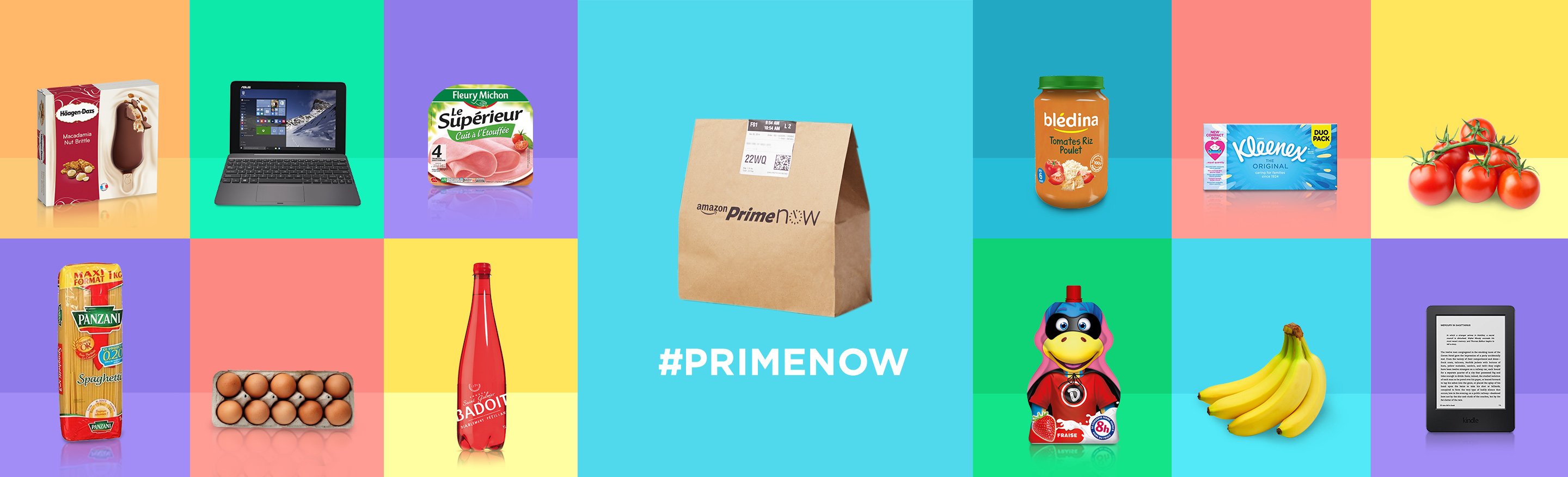 Amazon Prime Now livraison en 1 heure.