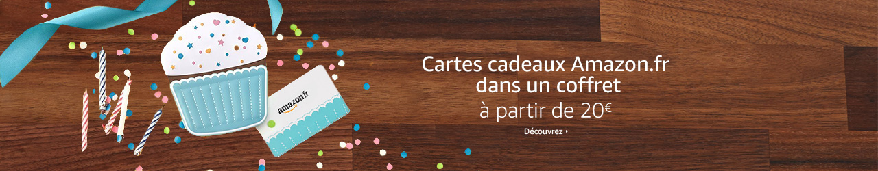 Cartes cadeaux Amazon.fr dans un coffret à partir de 20 euros