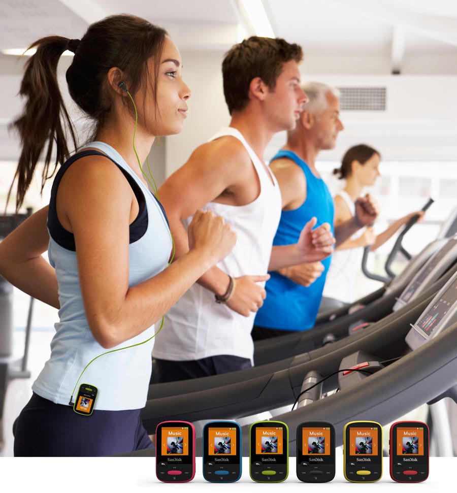 Lecteur MP3 SanDisk Clip Sport 4 Go Jaune (SDMX24 004G G46Y)