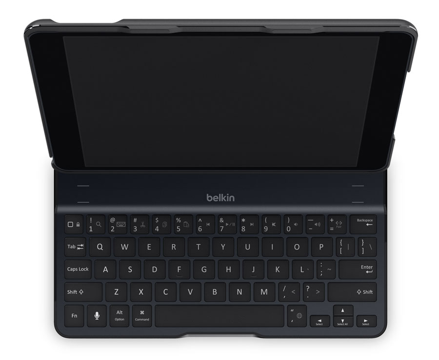 Belkin F5L151edWHT Etui clavier Bluetooth en aluminium pour iPad Air
