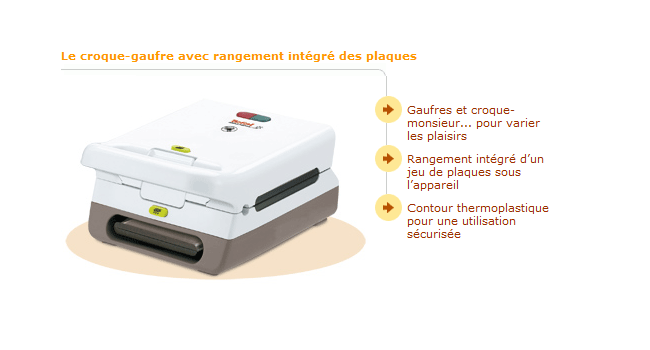 Tefal Sw320112 Invents Gaufrier Et Croques 2 Jeux De Plaques