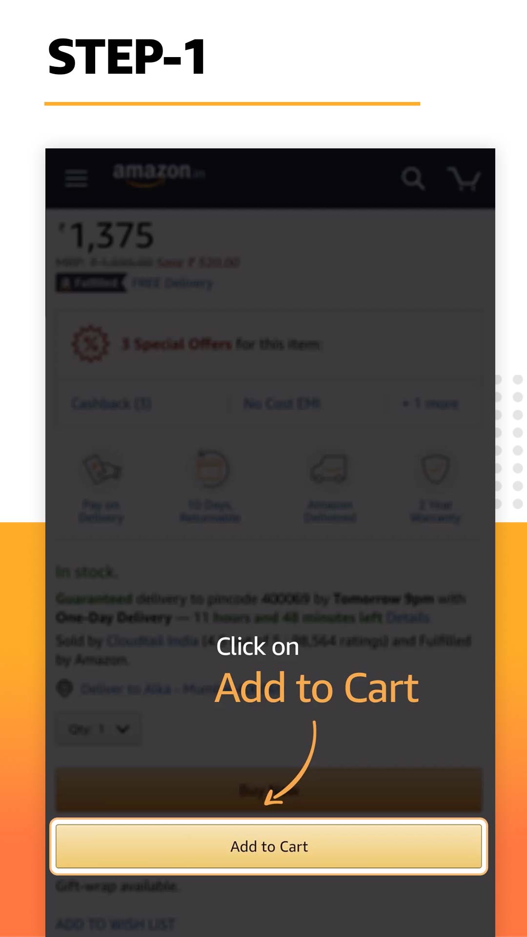 Amazon.in How to buy a product