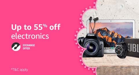 Up to 55% off electronics
