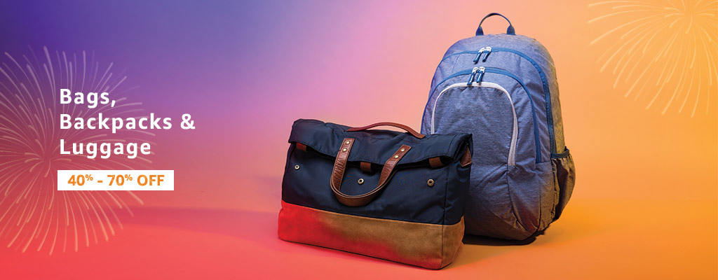  Bags, Backpacks & Luggage : 40%- 70% off