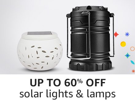 Up to 60% off solarlights &amp; lamps