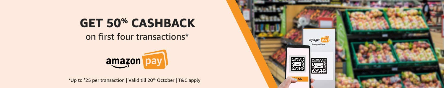 Get 50% cashback on first four transactions*
