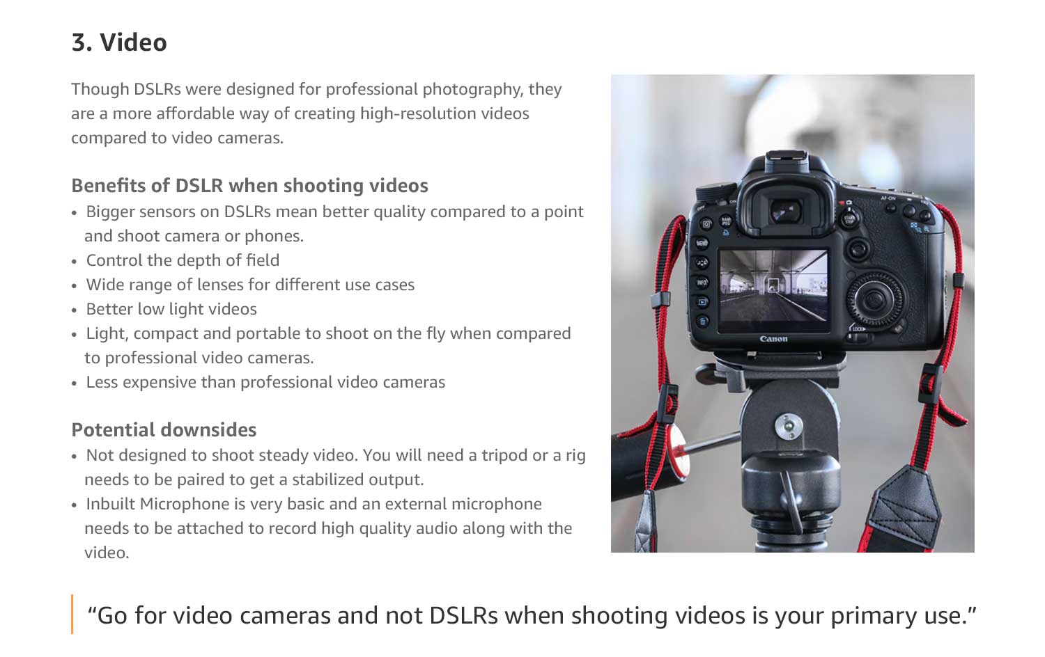 Amazon.in Camera, Lens & Accessories buying guide Electronics