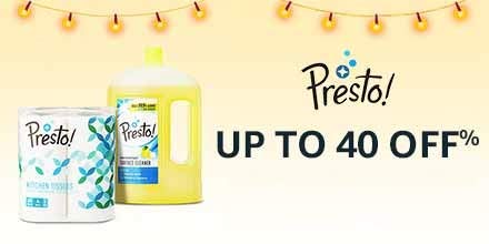 Up to 40% off: Presto!