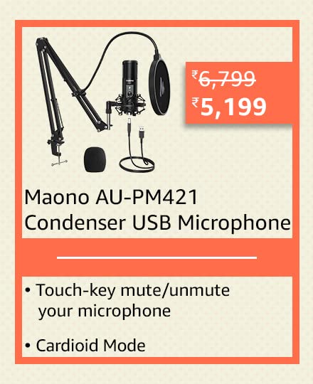 Maono AU-PM421 Condenser USB Microphone