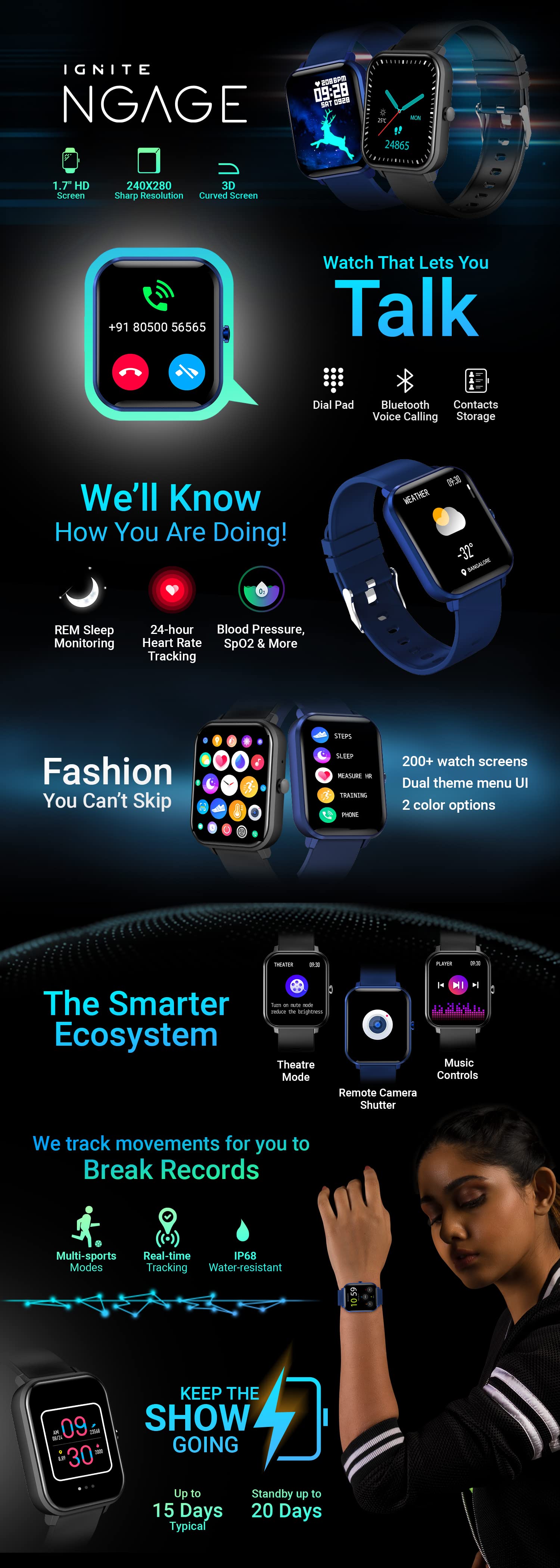 Amazon.in Salora SW1 Smartwatch Electronics