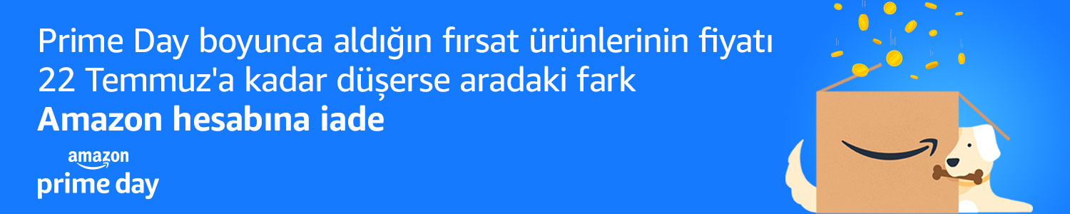 Prime Day boyunca aldığın fırsat ürünlerinin fiyatı 22 Temmuz'a kadar düşerse aradaki fark Amazon hesabına iade