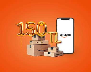 Amazon.com.tr uygulamasında yapacağın ilk 450 TL ve üzeri alışverişte geçerli 150 TL kuponun hazır