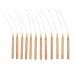 Pack of 12 Micro Ring Hair Extension Wooden Loop Needle Threader DIY Hook Tool