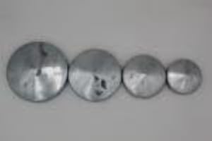 Sud Bois Varmförzinkad pyramid rund stolpe hatt diameter 140 mm