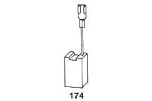 Balais de Charbon Asein 0224 pour Outils Électriques Black & Decker, DeWalt & ELU - Dimensiones 6x8x18 mm - 0,24x0,31x0,71 inch - Remplace les pièces d'origine 320876 & 323660-00