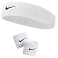 MSOB Sports Sweatband Wrist/Headband Band Support for Gym and Sports (One Pair 2Wrist Band and 1One Head Band) (White)