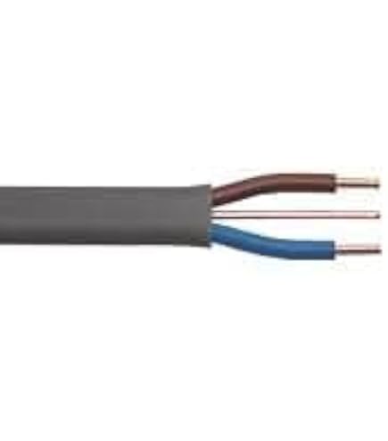 Merriway Flachkabel 6242Y – 10 Mm², 1 M, Grau/Weiß, Für Öfen/Duschen Bis 53 A