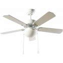 Ventilador de techo mod. Heracles con luz, 107 cm., blanco 5 palas reversibles blanco-colores pastel, AkunaDecor