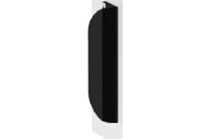 PLASTIK2 Maniglia per porte a soffietto in plastica colore NERO 2pezzi(Nero pvc)