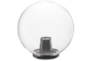 Generico Sfera Globo Opale Per Lampione da Esterno, Attacco E27, LED Compatibile, Stagna IP44, per Giardino (Trasparente, Diam. 30cm)