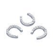 Streuteile Hufeisen silber, 1,5 cm, 6 Stück