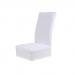 Solid Color Polyester Spandex Dining Stool Chair Cover Slipcover White
