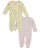 Rosie Pope Baby Girls' "Melon Treats" 2-Pack Footed Coveralls - yellow/white, 3 - 6 months
