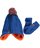 Rugged Bear "Cable & Fleece" Hat & Mittens Set - royal blue, 12 - 24 months