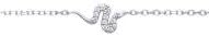 Women's Sterling Silver Bracelet With A Pretty Little Luck Collection Snake Glossy