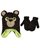 Critter Collection "Grizzly" Beanie & Mittens Set - black, one size