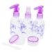 5Pcs Empty Spray Bottles 80ml + Container 20g with Carring Bag for Perfume Liquid Lotion Cream Mask---Purple+Blue