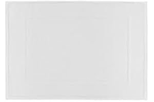 SHOBI Tappeto Bagno Antiscivolo 50x70, Tappetino Doccia in Puro Cotone Bianco (3)