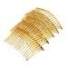 18-Teeth Metal Hair Comb Slide Pin for Hair Styling 5Pcs Gold