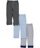 Luvable Friends Baby Boys' "Stripes & Solid" 3-Pack Pants - blue/gray, 6 - 9 months