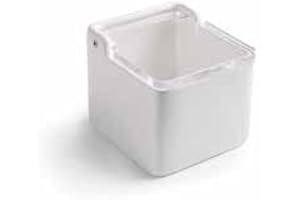 DONREGALOWEB Salero cerámica con Tapa Transparente acrílica 11.5x11.5x11.5 cm (Blanco)