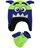 Polar Wear Baby Boys' "Monster Surprise" Beanie & Mittens Set - lime, one size
