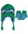TMNT "Eyes & Face" Beanie & Mittens Set - blue, one size