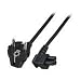 Produktbild MicroConnect - Stromkabel - IEC 60320 C5 gewinkelt bis CEE 7/7 (M) gewinkelt - 3 m - Schwarz