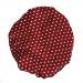 Waterproof Womens Shower Cap Cap Bath Shower Reusable Clear Satin Hair Cover - 7 Colors - Wine & Red