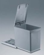 Einbau Abfallsammler 30DT alugrau 16 Liter Wesco