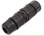 DIALSLV Waterproof and Weatherproof Inline IP68 Field Assembly Cable Connector (Black, 3 Pole, IP68)