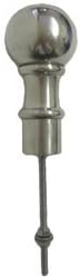 Solid Aluminium Ornate Ball Finial - Polished Aluminium Finish