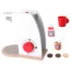 Lorsoul Jouets pour Enfants Mixer Pop Up Toaster Machine à café en Bois Jeux de Simulation de Cuisine avec Accessoires
