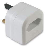 Adapter Plug for 2 pin Europe Euro electric plugs to UK mains socket ie. European to UK 3 pin adaptor (Quick Fit Type, 2 pin Euro charger plug on laptop mains plug easily pushes into front facing converter socket) 3 AMP WHITE (High Quality plug converter DTL Europlug brand) ideal for battery / mobile charger, hair dryer or hair straightener type power. Ideal transformer power supply adapter
