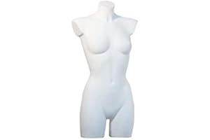 ROSA & FERRARI Centro Negozi - Torso Donna Manichino Plastica Bianco/Abbigliamento/Costumi/Intimo
