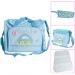 Generic 4pcs Set Baby Diaper Nappy Bag Mama Handbag Carrier - Blue RS.1160.00