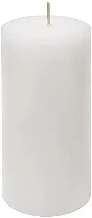 Floryn Decor White Pillar Candles Set of 2 | Smokeless | Odourless | Dripless | Long Burning Candle (Combo of 2) (2 by 4 inches)