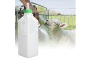 LEFTWEI Biberon pour Veau de 850 ML avec Poignée, Biberon en Plastique pour Lait de Veau Blanc Animaux de la Ferme Veau Nourrir l'eau Lait Bouteille en Silicone pour Moutons Agneaux