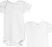 Petit Bateau short sleeve body double pack, white, 1 month